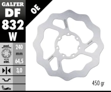 GALFER - BRAKE DISC FIXED WAVE - 17111776