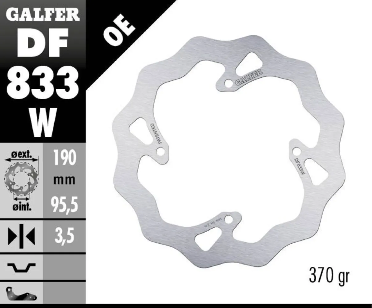 GALFER - BRAKE DISC FIXED WAVE - 17111777