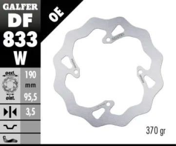 GALFER - BRAKE DISC FIXED WAVE - 17111777