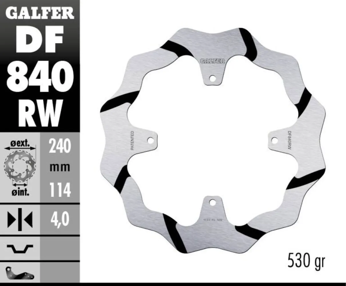 GALFER - BRAKE DISC FIXED WAVE GROOVED - 17111778
