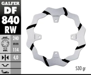 GALFER - BRAKE DISC FIXED WAVE GROOVED - 17111778