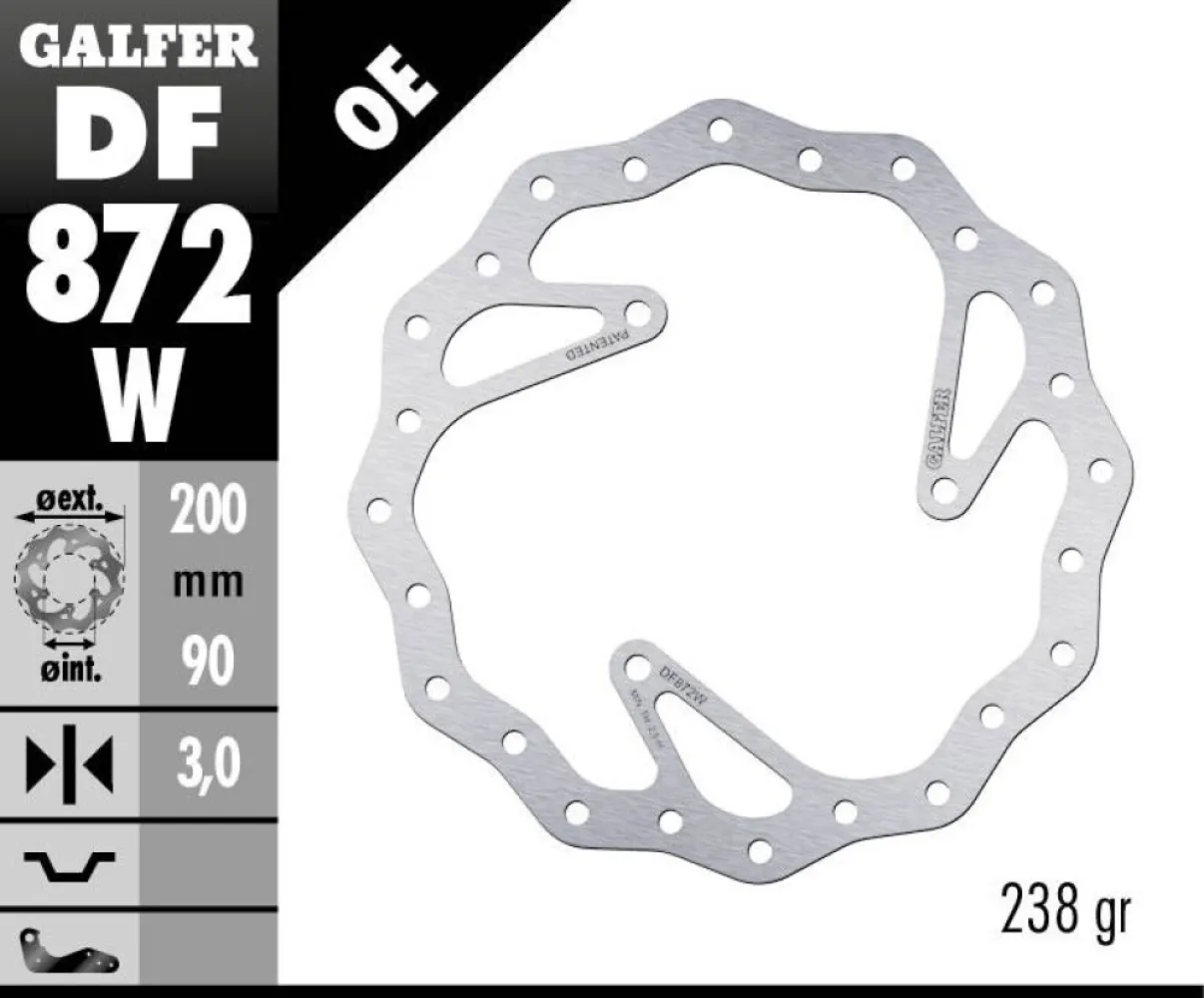 GALFER - BRAKE DISC FIXED WAVE - 17111781