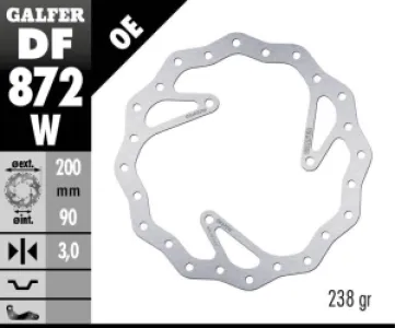 GALFER - BRAKE DISC FIXED WAVE - 17111781