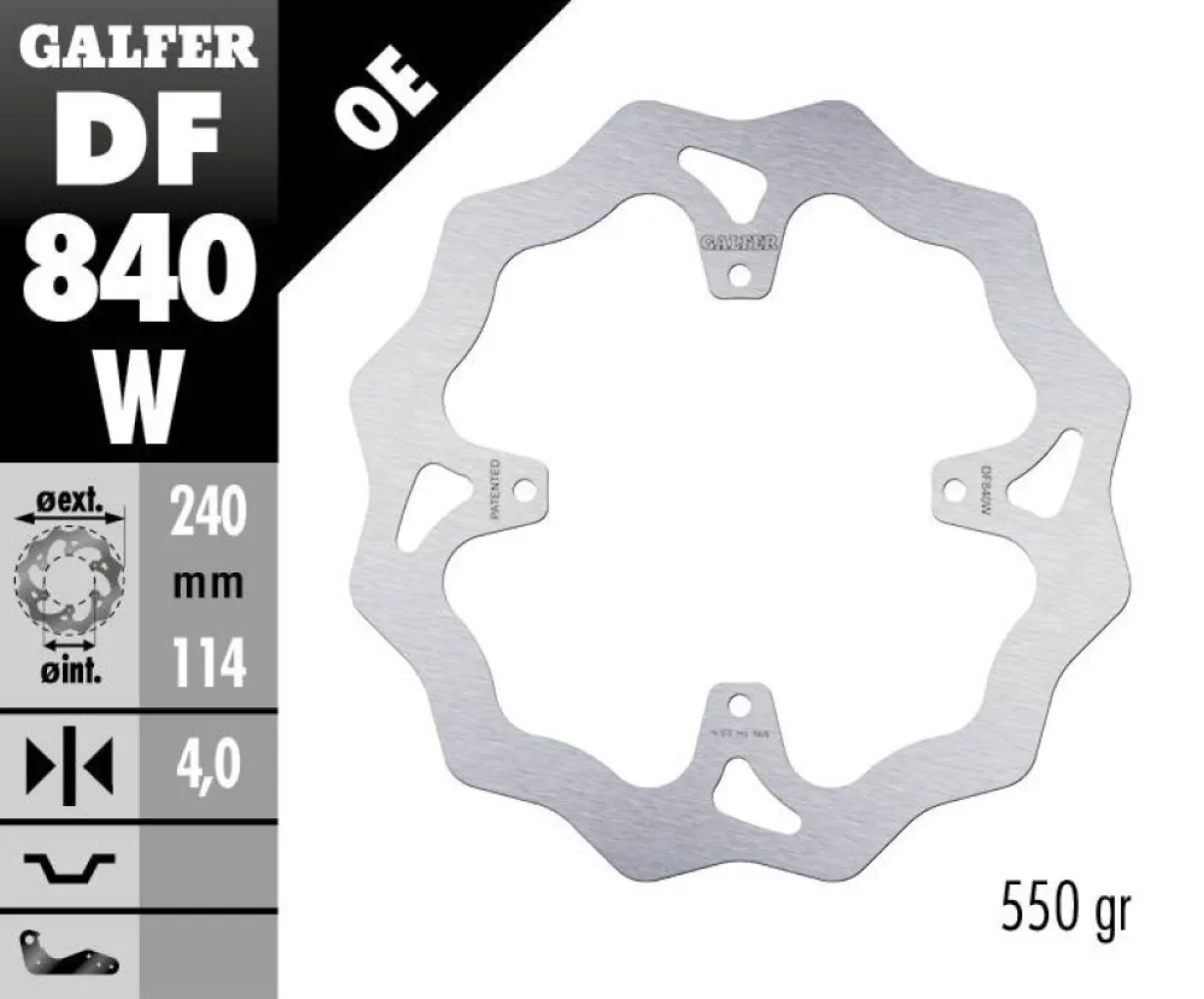 GALFER - BRAKE DISC FIXED WAVE - 17111779