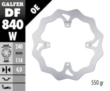 GALFER - BRAKE DISC FIXED WAVE - 17111779