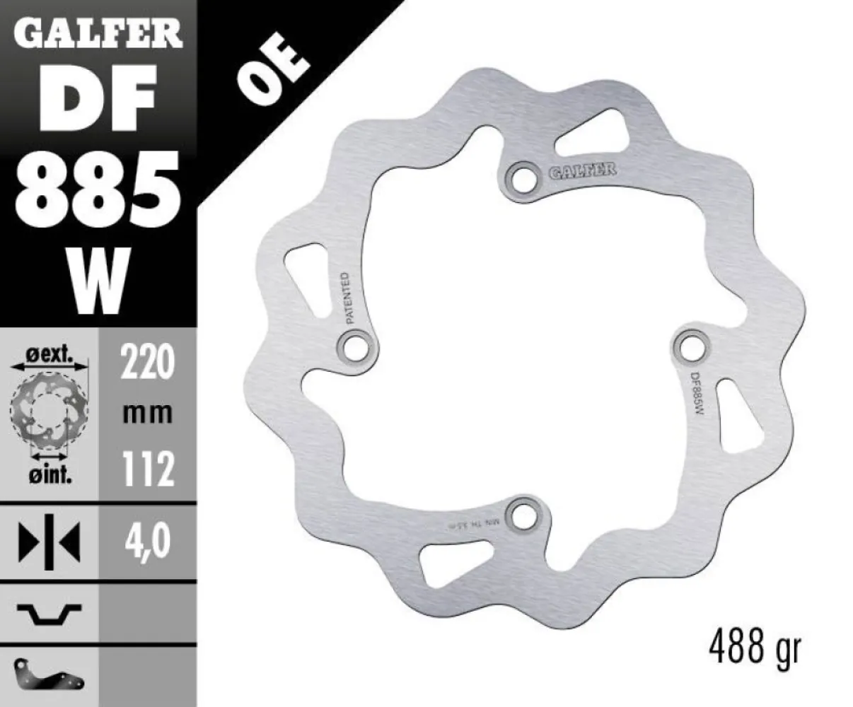 GALFER - BRAKE DISC FIXED WAVE - 17111783