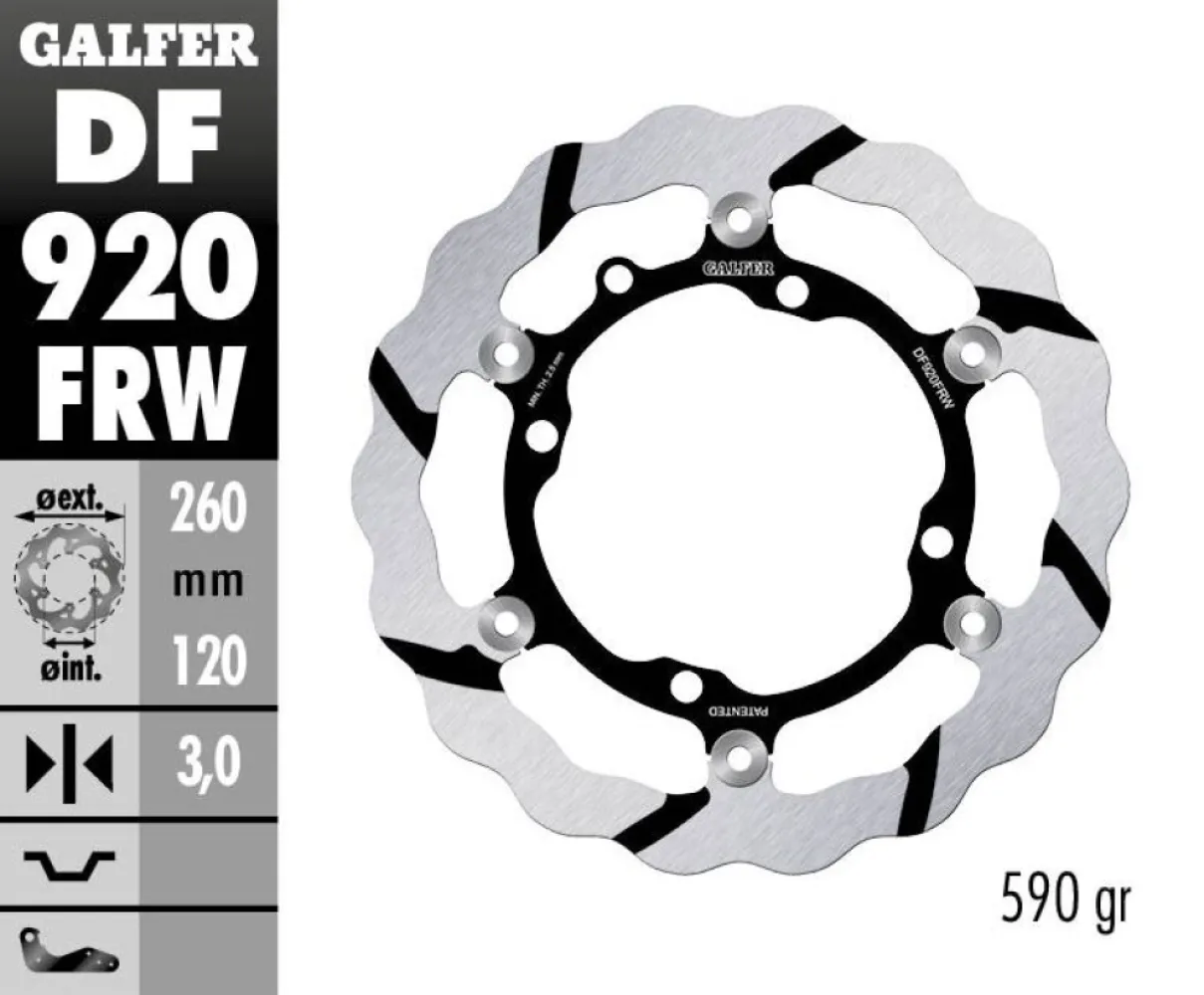 GALFER - BRAKE DISC FLOAT WAVE GROOVED - 17111785