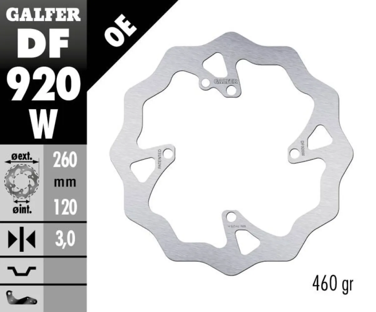 GALFER - BRAKE DISC FIXED WAVE - 17111787