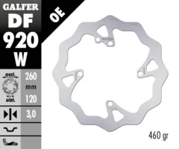 GALFER - BRAKE DISC FIXED WAVE - 17111787