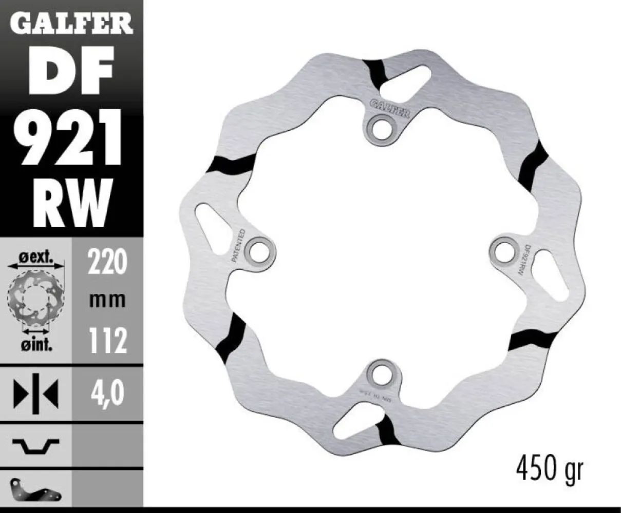 GALFER - BRAKE DISC FIXED WAVE GROOVED - 17111788