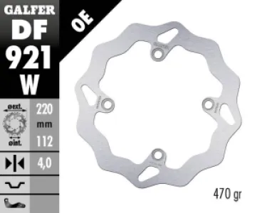 GALFER - BRAKE DISC FIXED WAVE - 17111789