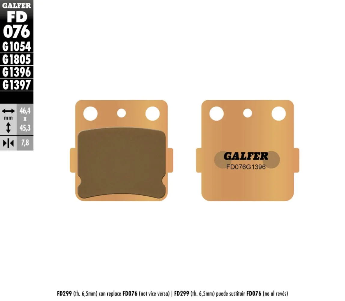 GALFER - BRAKE PAD SINTERED OFF ROAD - 17111791
