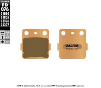 GALFER - BRAKE PAD SINTERED OFF ROAD - 17111791