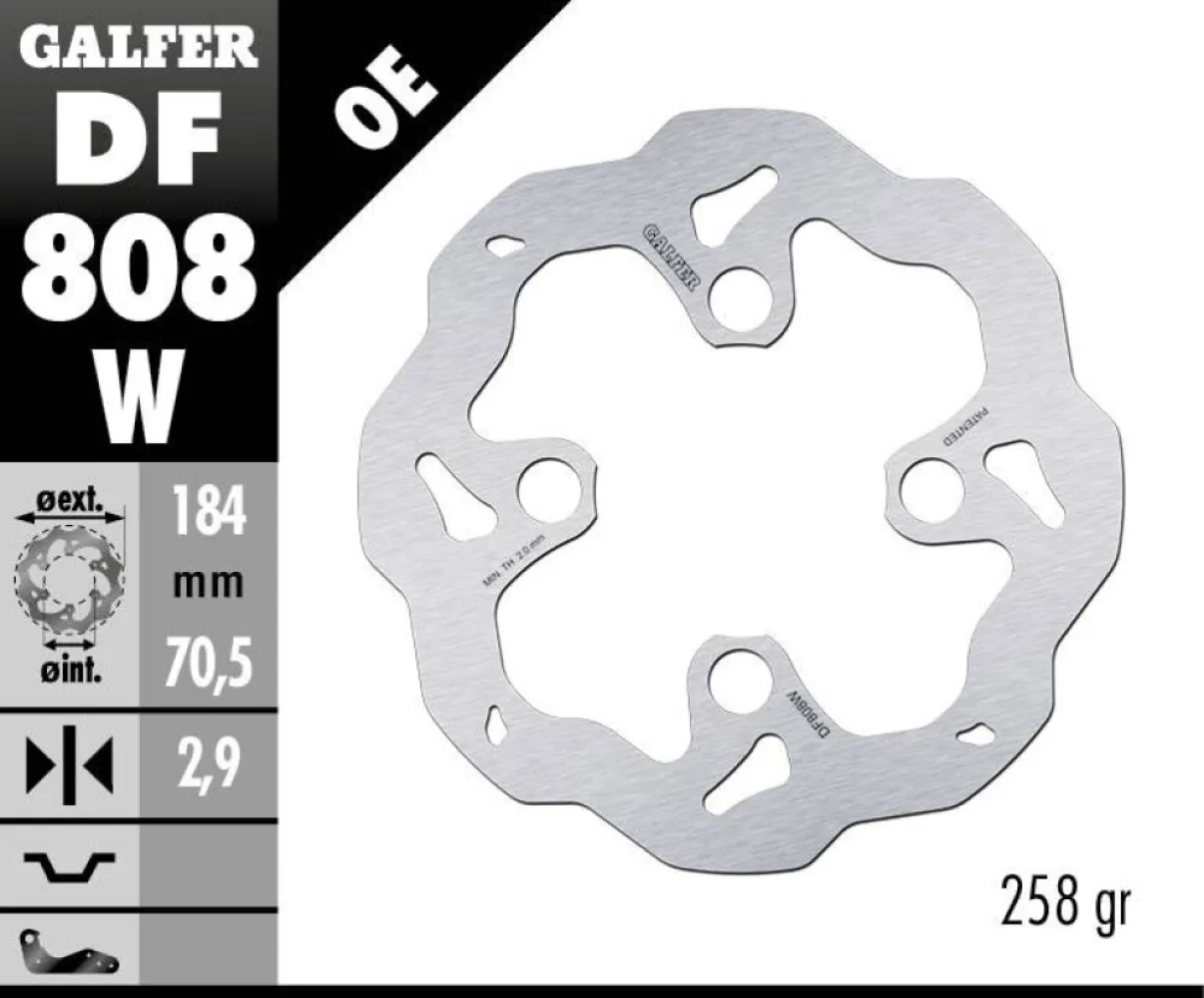 GALFER - BRAKE DISC WAVE FIXED - 17112270