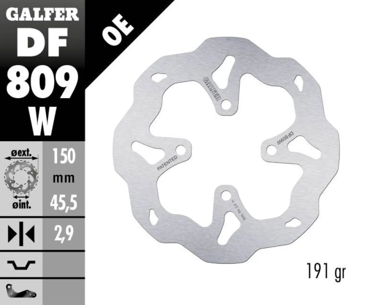 GALFER - BRAKE DISC WAVE FIXED - 17112271