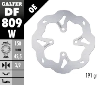 GALFER - BRAKE DISC WAVE FIXED - 17112271