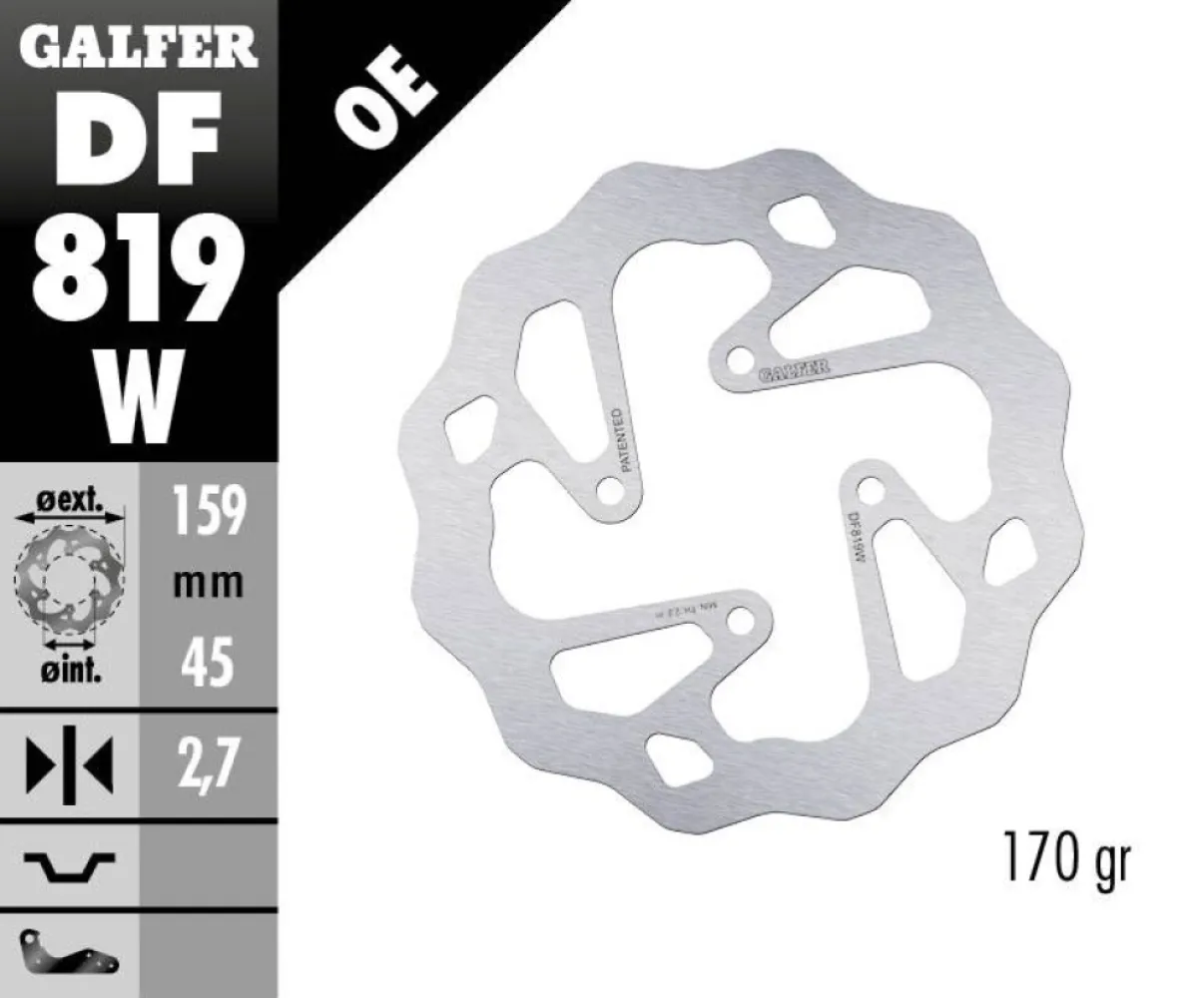 GALFER - BRAKE DISC WAVE FIXED - 17112273