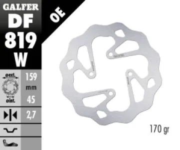 GALFER - BRAKE DISC WAVE FIXED - 17112273