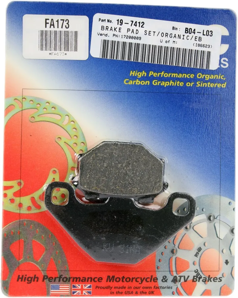 EBC - BRAKE PAD FA SER ORGANIC - 17200009