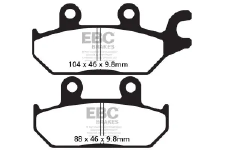 EBC - BRAKE PAD CARBON TT DIRT - 17200540