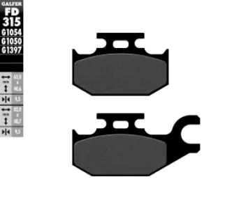 GALFER - BRAKE PAD SEMI METAL - 17200655