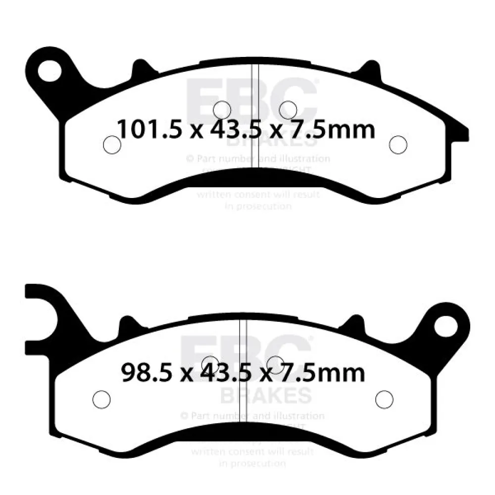 EBC - BRAKE PAD FA SER ORGANIC - 17201137