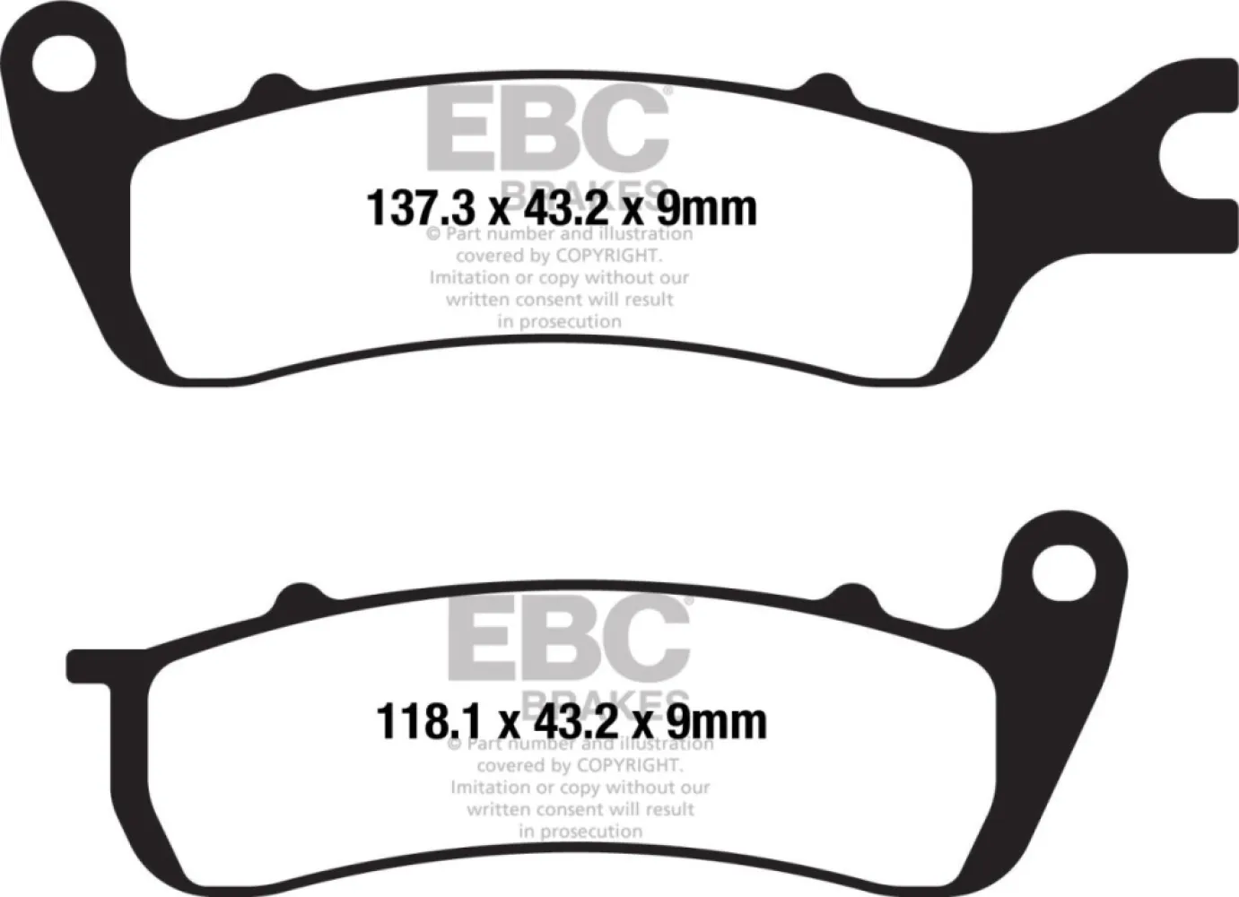 EBC - BRAKE PAD FA SER ORGANIC - 17201145
