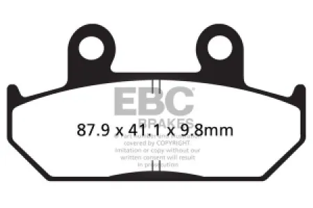 EBC - BRAKE PAD VEE SEMISNTRD  - 17211964