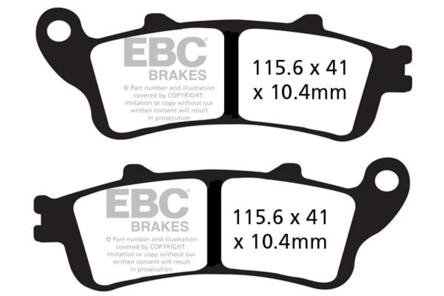 EBC - BRAKE PAD VEE SEMISNTRD  - 17211974