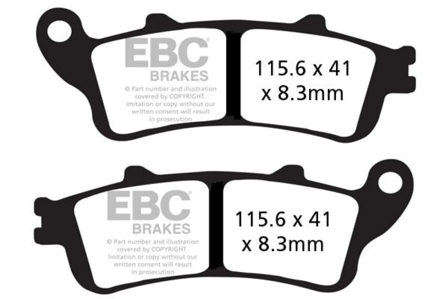 EBC - BRAKE PAD VEE SEMISNTRD  - 17211975