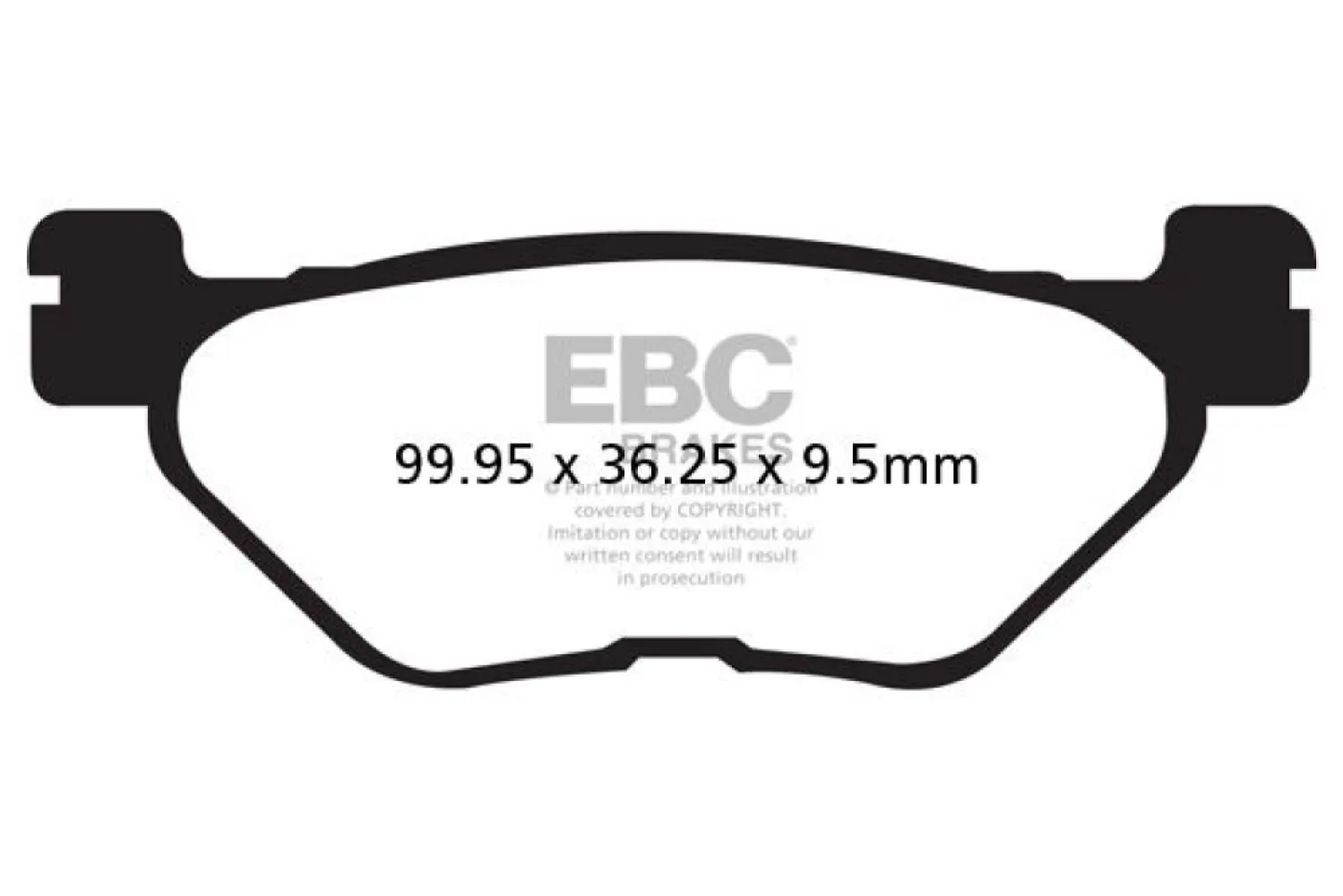 EBC - BRAKE PAD VEE SEMISNTRD  - 17211977