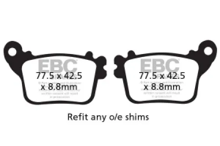 EBC - BRAKE PAD VEE SEMISNTRD - 17211981