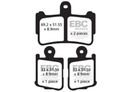 EBC - BRAKE PAD SINTERED HH - 17211984