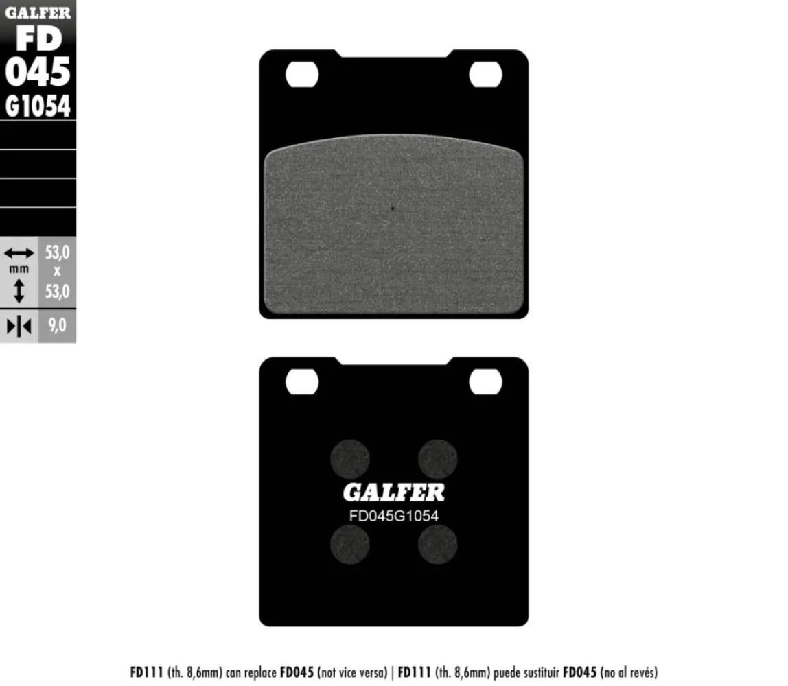 GALFER - BRAKE PAD SEMI METAL - 17212385