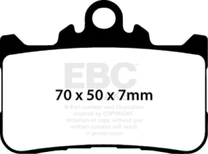 EBC - BRAKE PAD SINTERED HH - 17213377