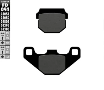 GALFER - BRAKE PAD SEMI METAL - 17213540