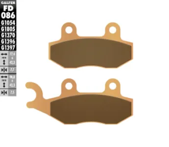 GALFER - BRAKE PAD SINTERED ATV - 17213565