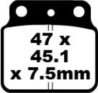 EBC - BRAKE PAD CARBON TT DIRT - 17220246