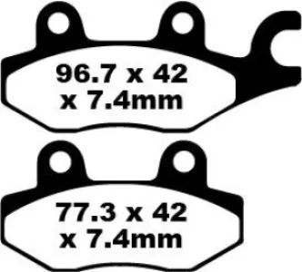 EBC - BRAKE PAD CARBON TT DIRT - 17220258