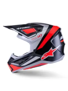 ALPINESTARS(MX) - HELMET SM7 RISE BLK/RD/SILV S - 01109064