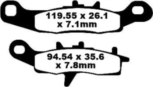 EBC - BRAKE PAD CARBON TT DIRT - 17220270