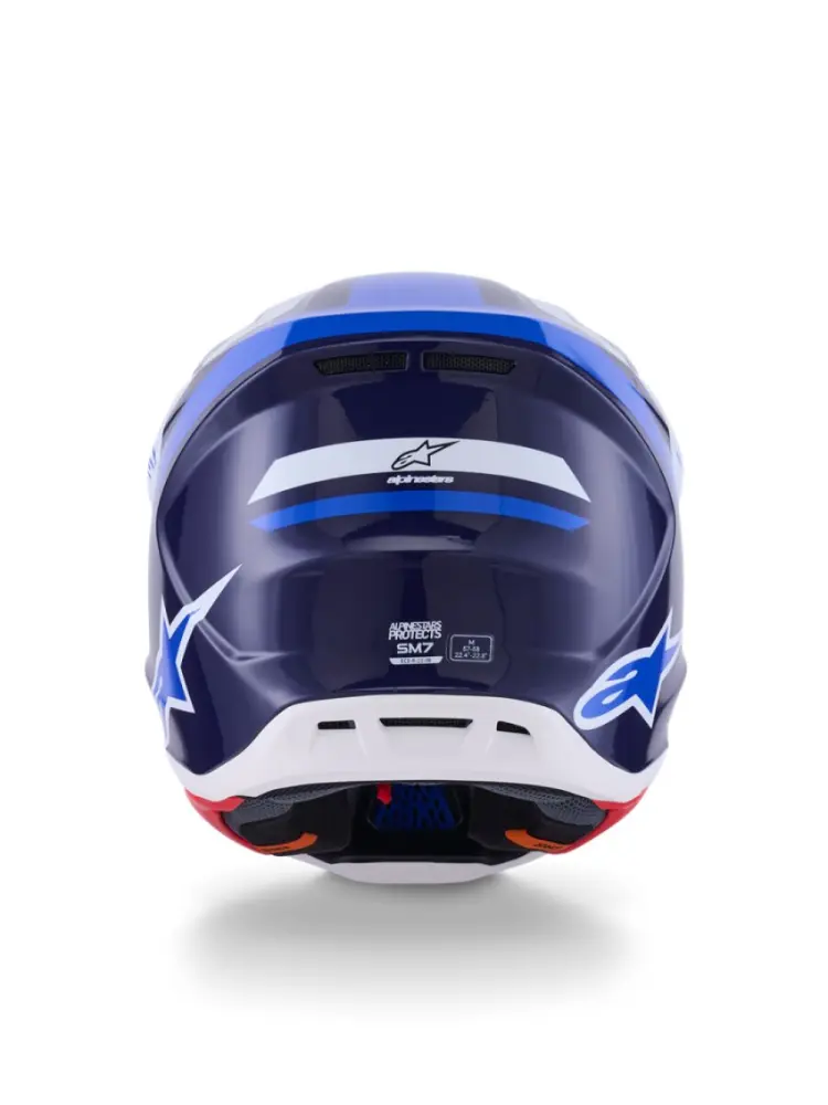 ALPINESTARS(MX) - HELMET SM7 RISE BLUE/WHITE 2X - 01109074