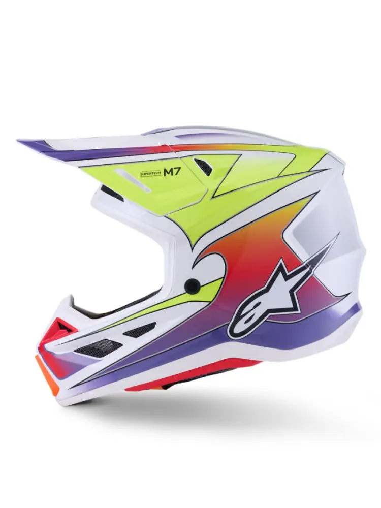 ALPINESTARS(MX) - HELMET SM7 FUSE WHT/YL/PU S - 01109088