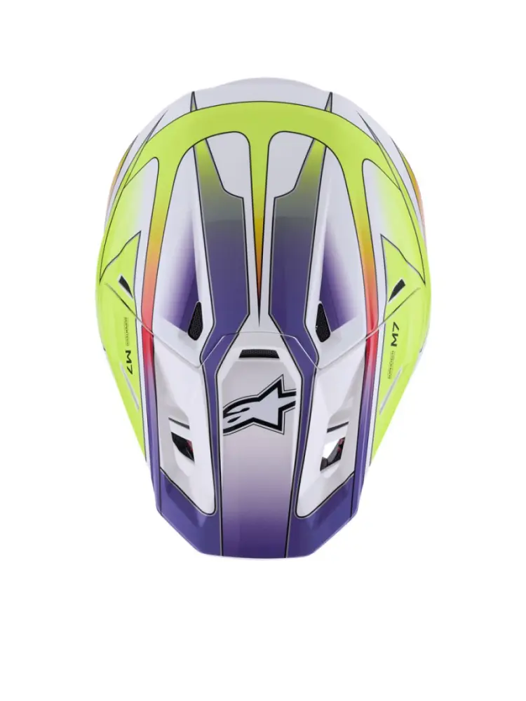 ALPINESTARS(MX) - HELMET SM7 FUSE WHT/YL/PU S - 01109088