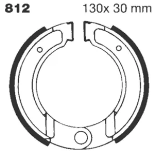 EBC - BRAKE SHOE GROOVED - 17230304