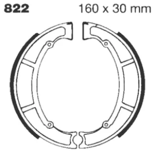 EBC - BRAKE SHOE GROOVED - 17230307