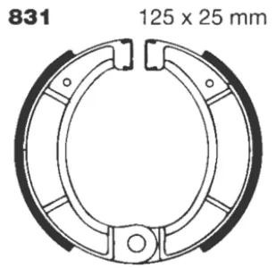 EBC - BRAKE SHOE GROOVED - 17230308
