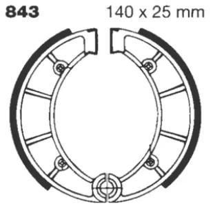 EBC - BRAKE SHOE GROOVED - 17230311