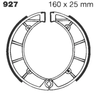 EBC - BRAKE SHOE GROOVED - 17230313