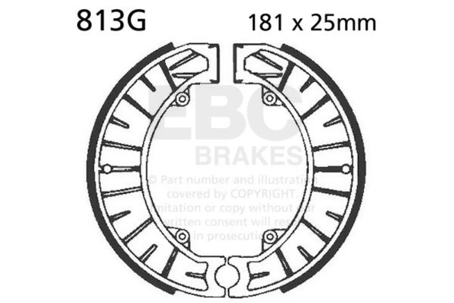 EBC - BRAKE SHOE GROOVED - 17230573